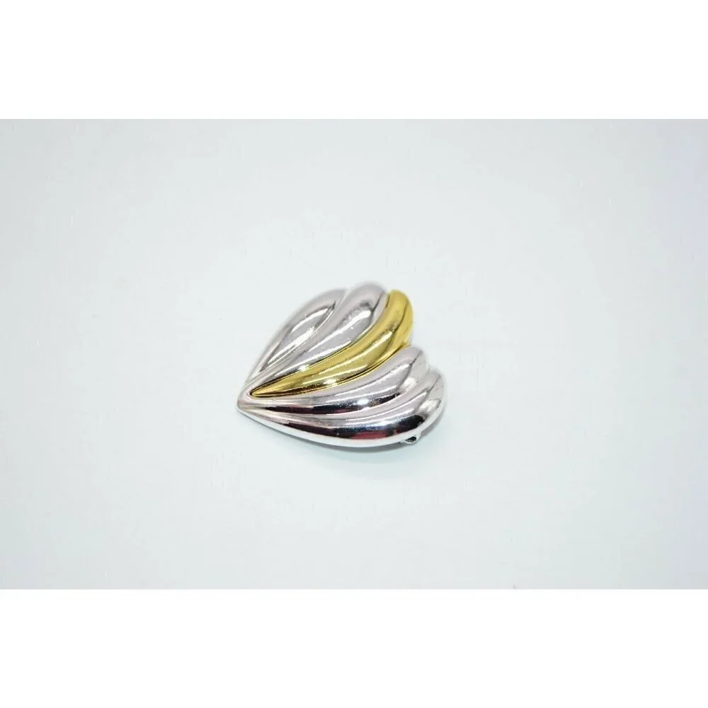 Danecraft Heart Brooch Dual Tone Gold Silver Brooc